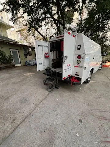 Magnet Plumbing service vehicle on-site for Water Heater Repair in Cabrillo Park